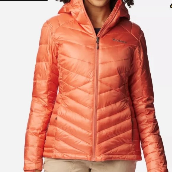 Columbia Women’s Joy Peak Insulated Hooded Jacket - Faded Peach - Size Small - Picture 1 of 9